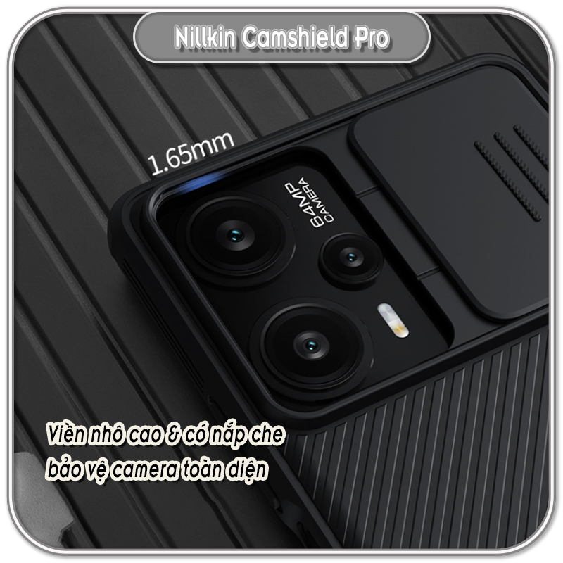 Ốp Redmi Note 12 - 12 Pro 4G 5G - 12 Turbo, Nillkin CamShield Pro che camera