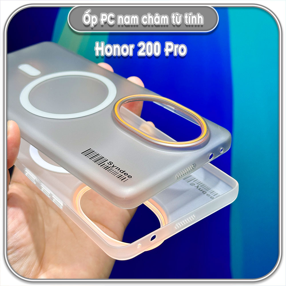 Ốp PC mỏng cho Honor 200 Pro, có nam châm sạc từ tính