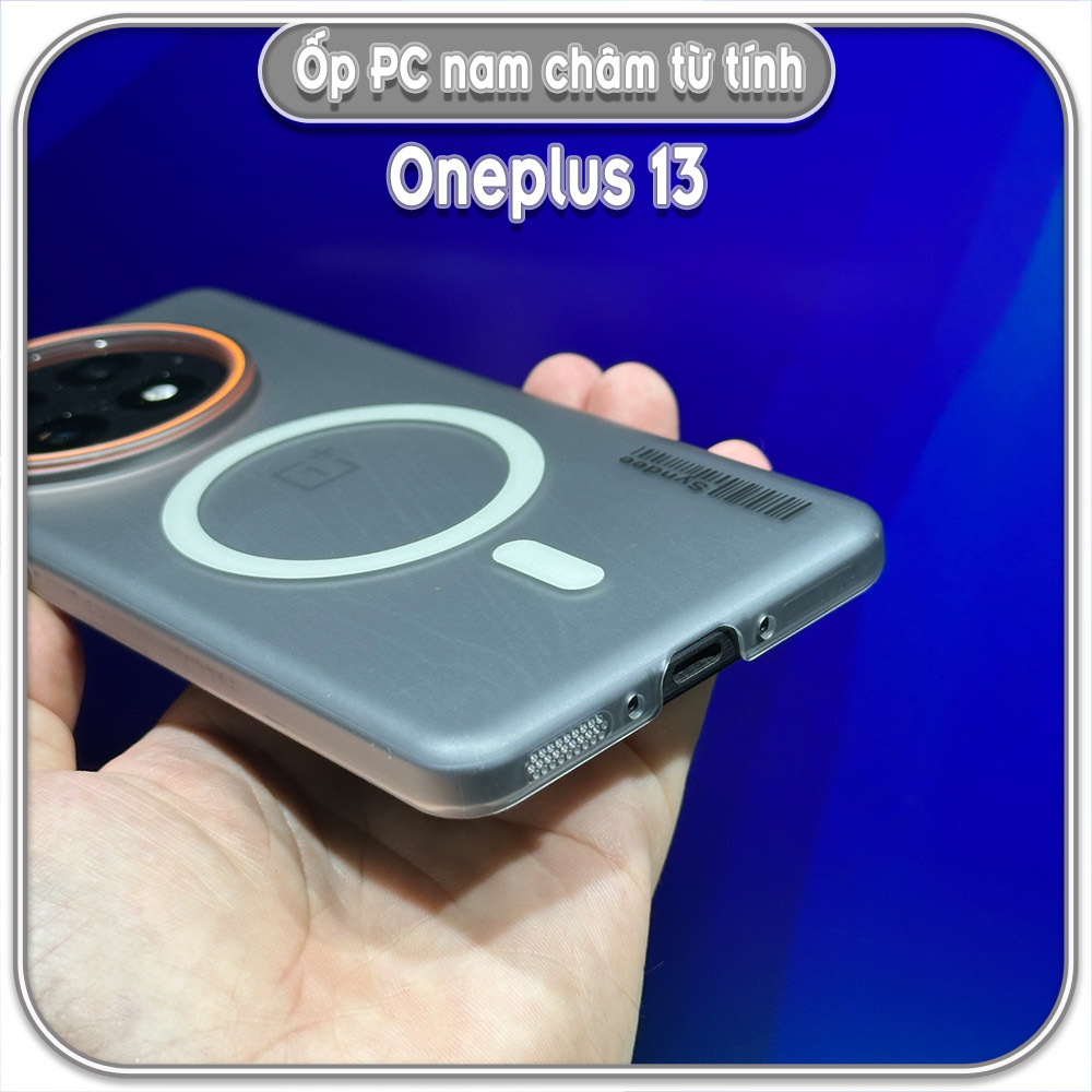 Ốp PC mỏng cho Oneplus 13, có nam châm sạc từ tính