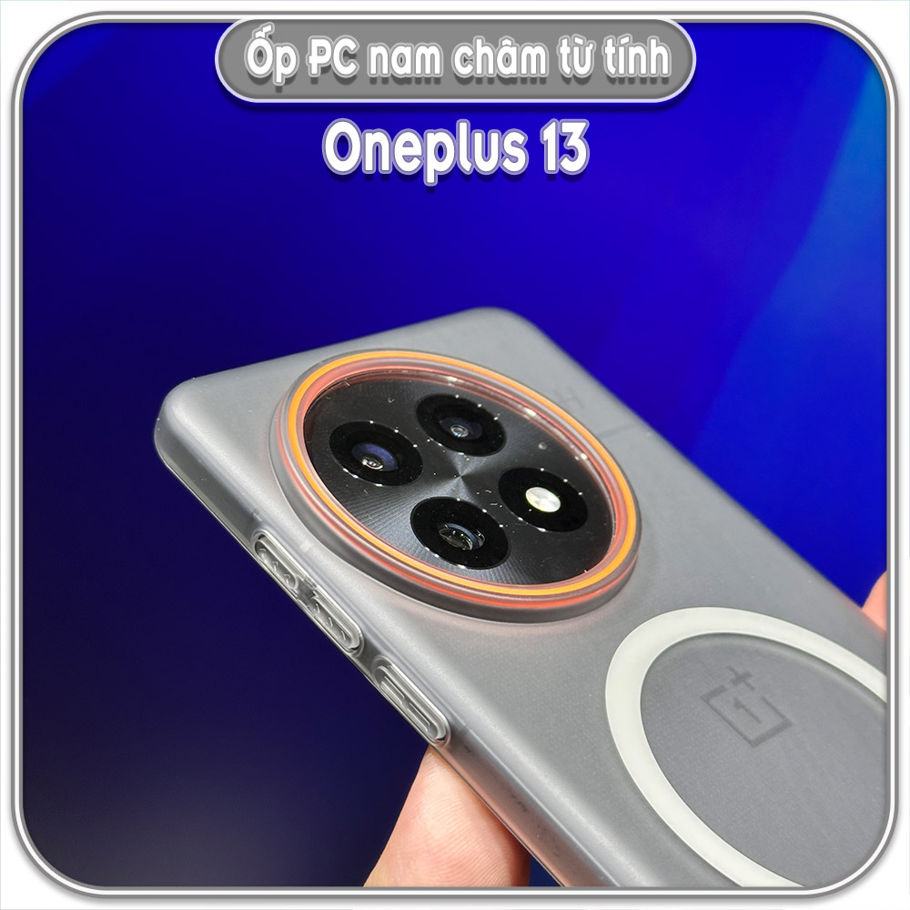 Ốp PC mỏng cho Oneplus 13, có nam châm sạc từ tính