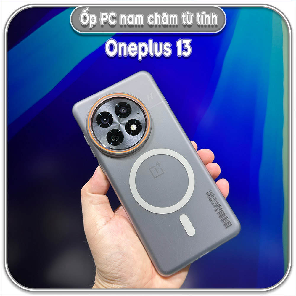 Ốp PC mỏng cho Oneplus 13, có nam châm sạc từ tính
