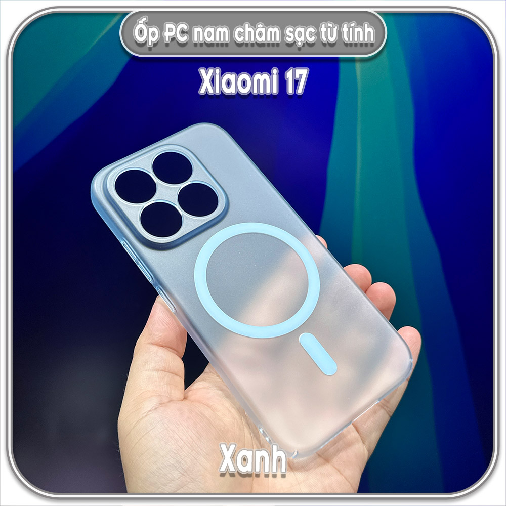 Ốp PC mỏng cho Xiaomi 17, có nam châm sạc từ tính