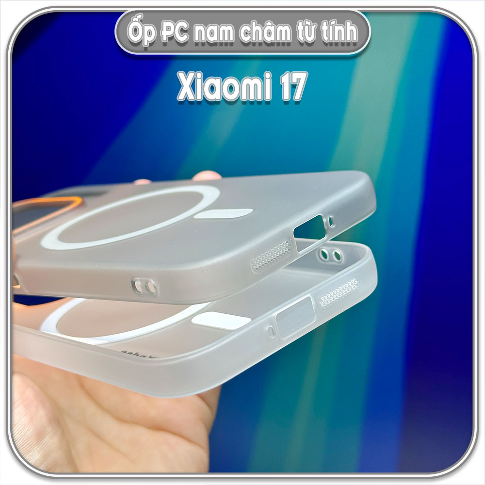Ốp PC mỏng cho Xiaomi 17, có nam châm sạc từ tính