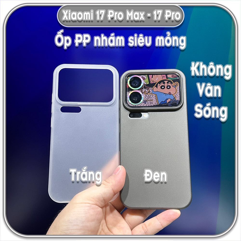 Ốp PP nhám siêu mỏng không vân gợn sóng cho Xiaomi 17 Pro - 17 Pro Max