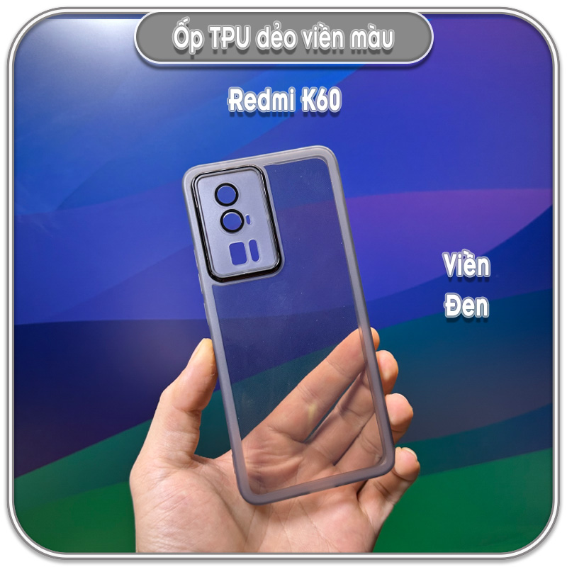 Ốp dẻo viền màu Redmi K60 - K60 Pro - Poco F5 Pro, che full camera