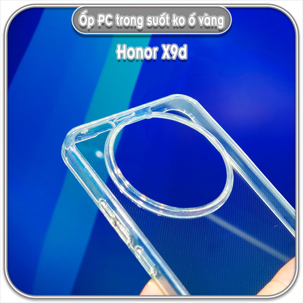 Ốp chống sốc cho Honor X9d, trong suốt lưng PC không ố vàng