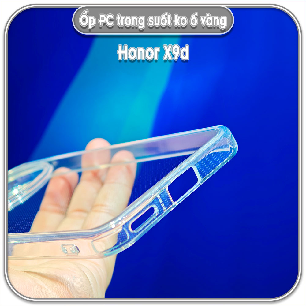 Ốp chống sốc cho Honor X9d, trong suốt lưng PC không ố vàng