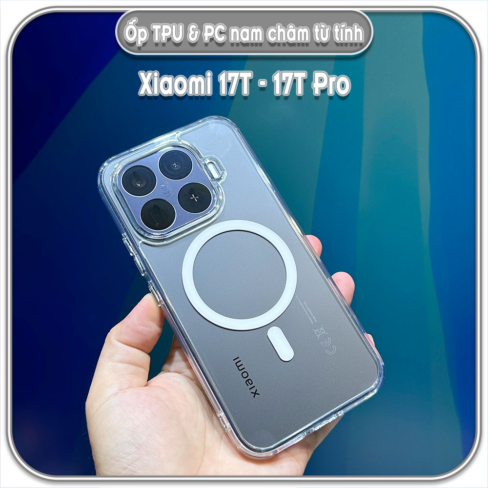 Ốp TPU+PC cho Xiaomi 17T - 17T Pro, nam châm sạc từ tính