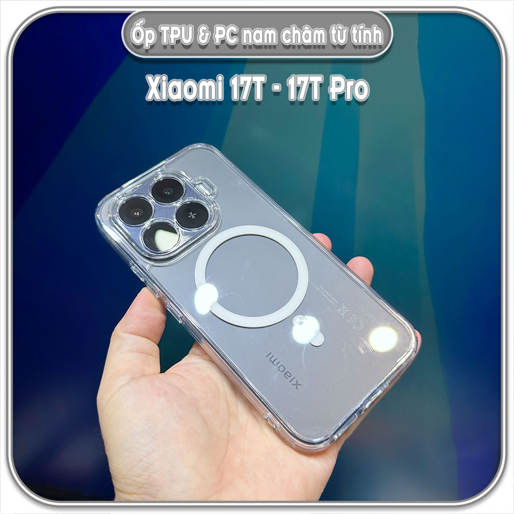 Ốp TPU+PC cho Xiaomi 17T - 17T Pro, nam châm sạc từ tính