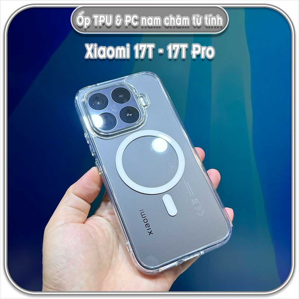 Ốp TPU+PC cho Xiaomi 17T - 17T Pro, nam châm sạc từ tính