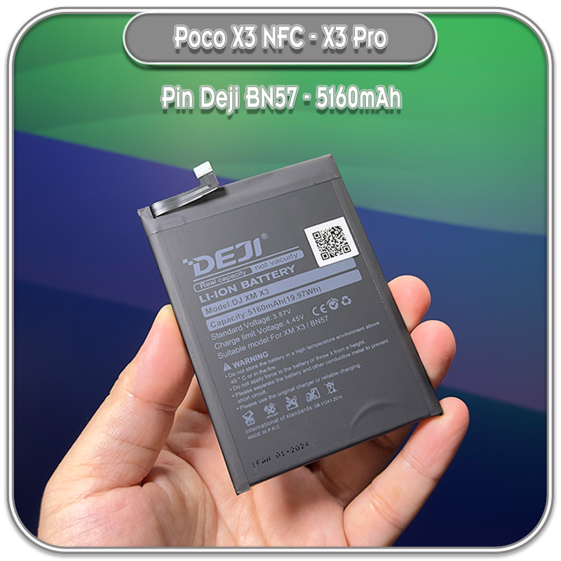 Thay pin Poco X3 NFC - X3 Pro, Deji BN57 5160mAh