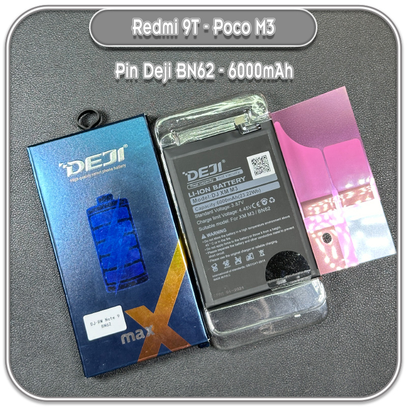 Thay pin Redmi 9T - Poco M3, Deji BN62 6000mAh