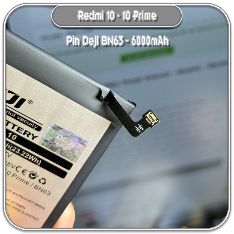 Thay pin Redmi 10 - 10 Prime, Deji BN63 6000mAh