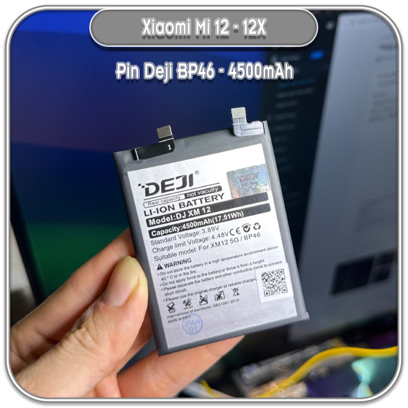 Thay pin Xiaomi 12 - 12X - 12S, Deji BP46 4500mAh