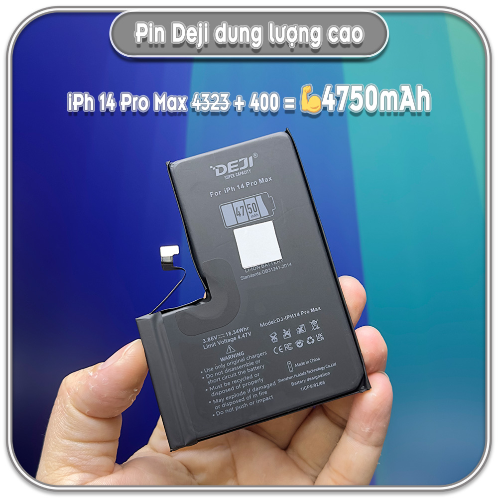 Thay pin Deji dung lượng cao cho iPhone 14 / Pro / Plus / Pro Max