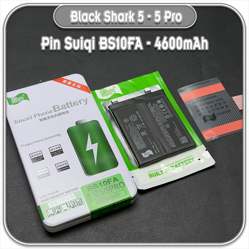 Thay pin Black Shark 5 - 5 Pro, Suiqi BS10FA 4600mAh