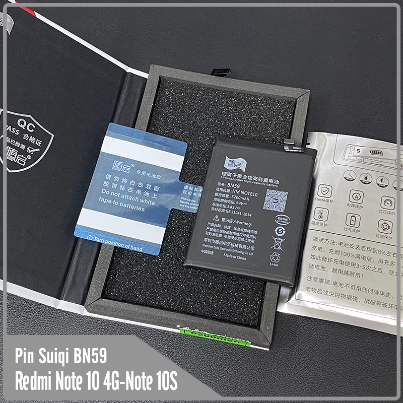 Thay pin Suiqi cho Redmi Note 10 4G - Redmi Note 10S BN59 5200mAh