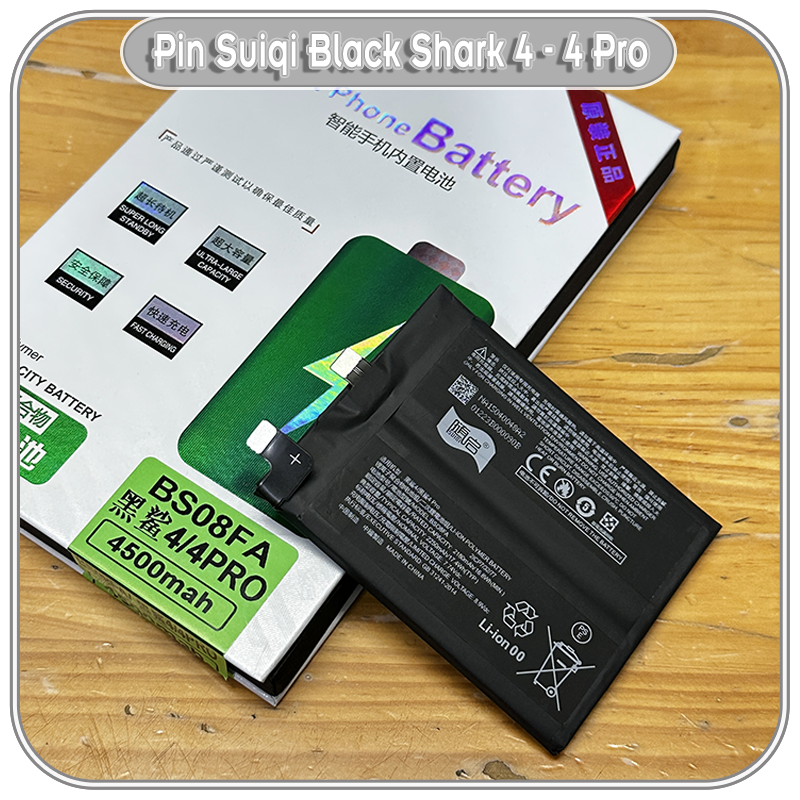 Thay pin cho Black Shark 4 - 4 Pro, Suiqi BS08FA 4500 mAh