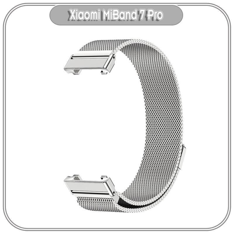 Dây kim loại nhuyễn khóa nam châm Xiaomi Miband 7 Pro hãng Mijobs