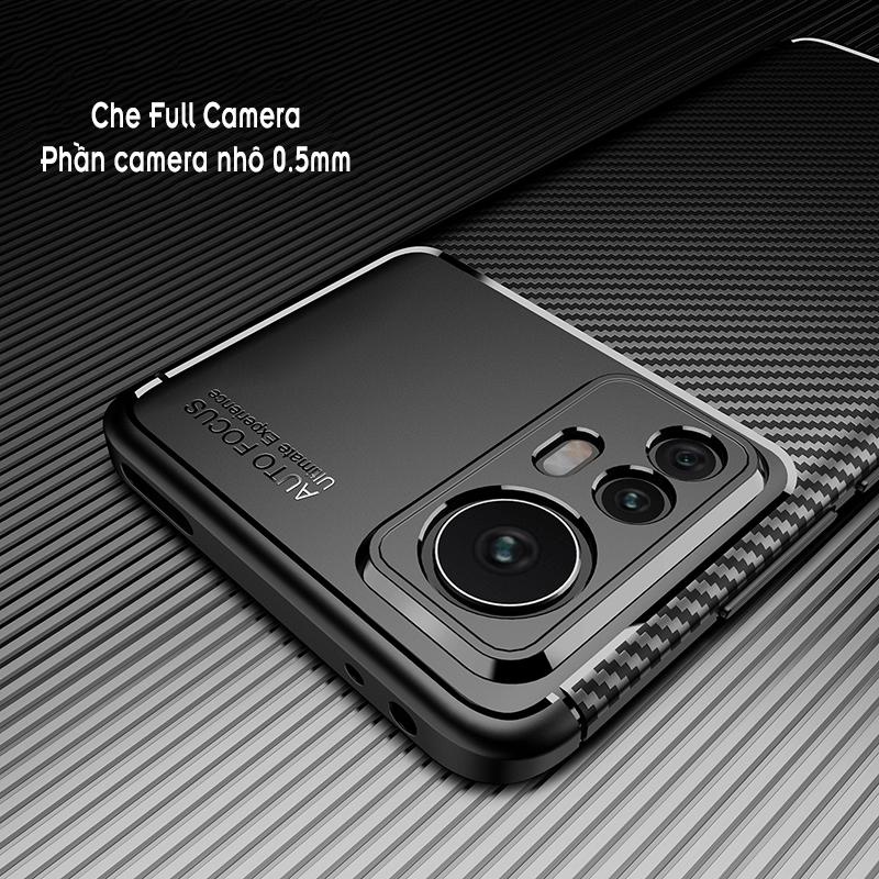 Ốp lưng cho Xiaomi 12T - 12T Pro chống sốc Carbon Auto Focus