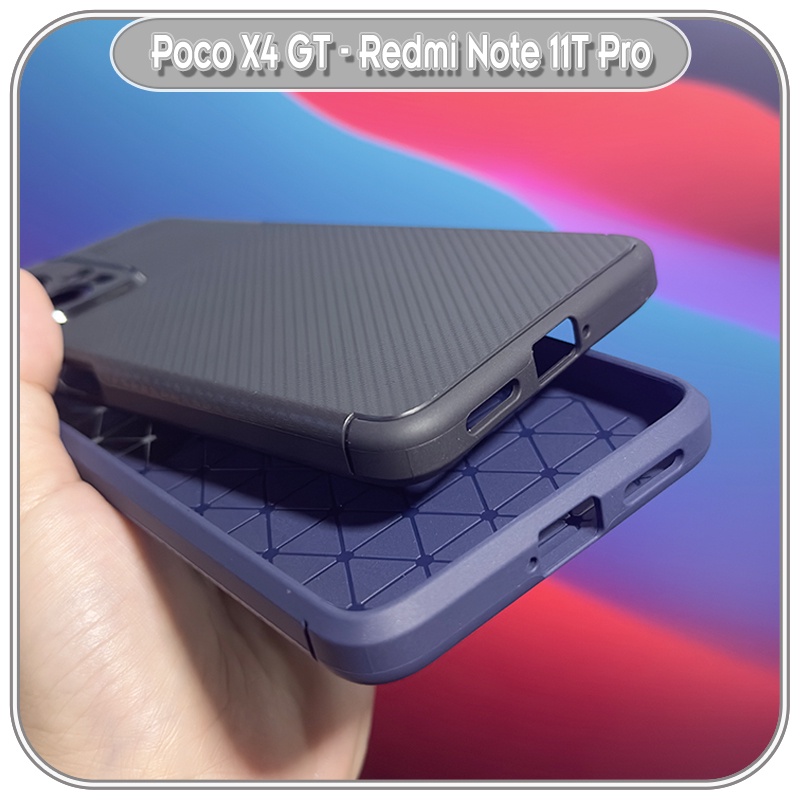 Ốp lưng cho Xiaomi Poco X4 GT - Redmi Note 11T Pro, chống sốc Carbon Auto Focus