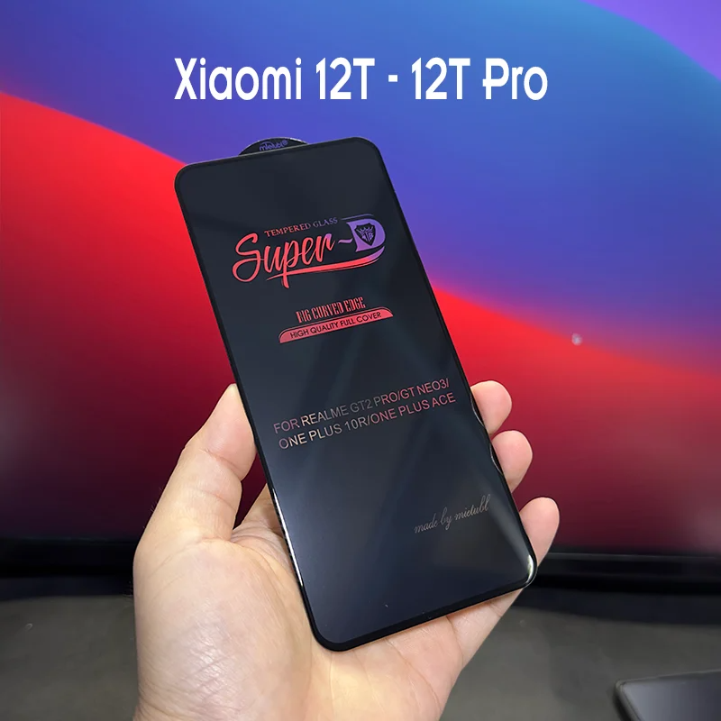 Kính cường lực Super D cho Xiaomi 12T - 12T Pro - K50 Ultra, Full viền Đen MIETUBL
