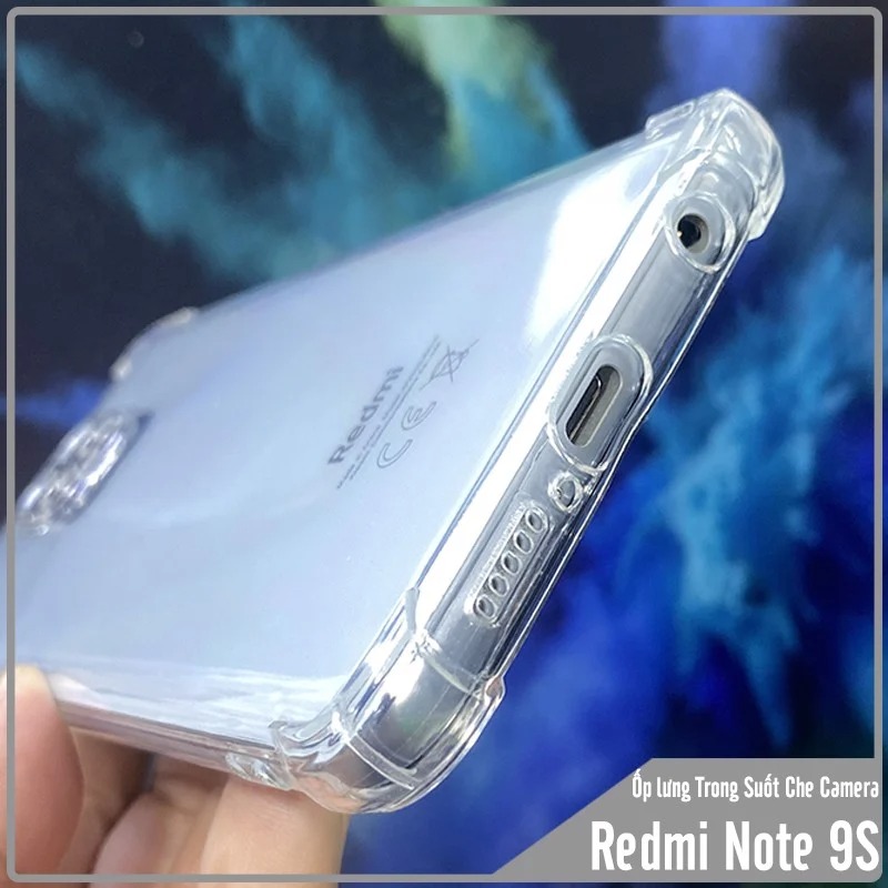 Ốp lưng cho Xiaomi Redmi Note 9S - Redmi Note 9 Pro TPU Trong Suốt Che Cam