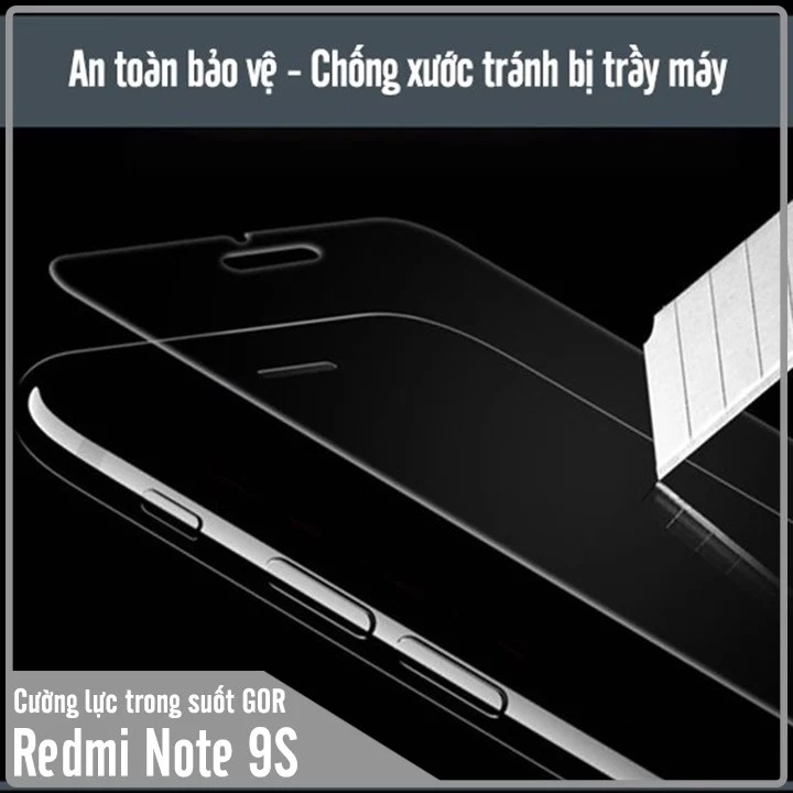Bộ 2 miếng kính cường lực Gor cho Xiaomi Redmi Note 9S- Note 9 Pro Full Box