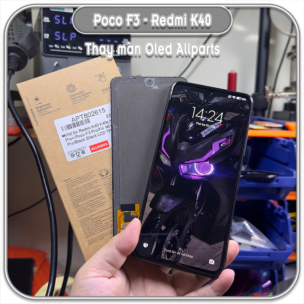 Thay màn hình Redmi K40 - K40 Pro - K40S - Poco F3 - zin 120hz