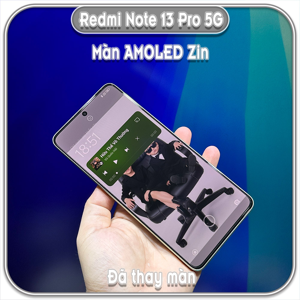 Thay màn hình Redmi Note 13 Pro 5G, Màn zin xài được mở khóa vân tay