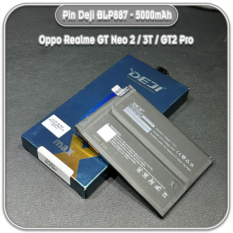 Thay pin cho Oppo Realme GT Neo 2 / 3T / GT2 Pro Deji BLP887 5000mAh