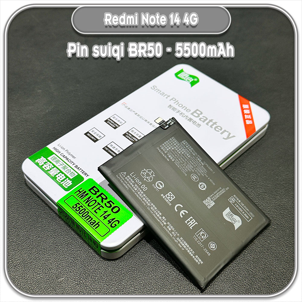 Thay pin cho Redmi Note 14 4G Suiqi BR50 5500mAh