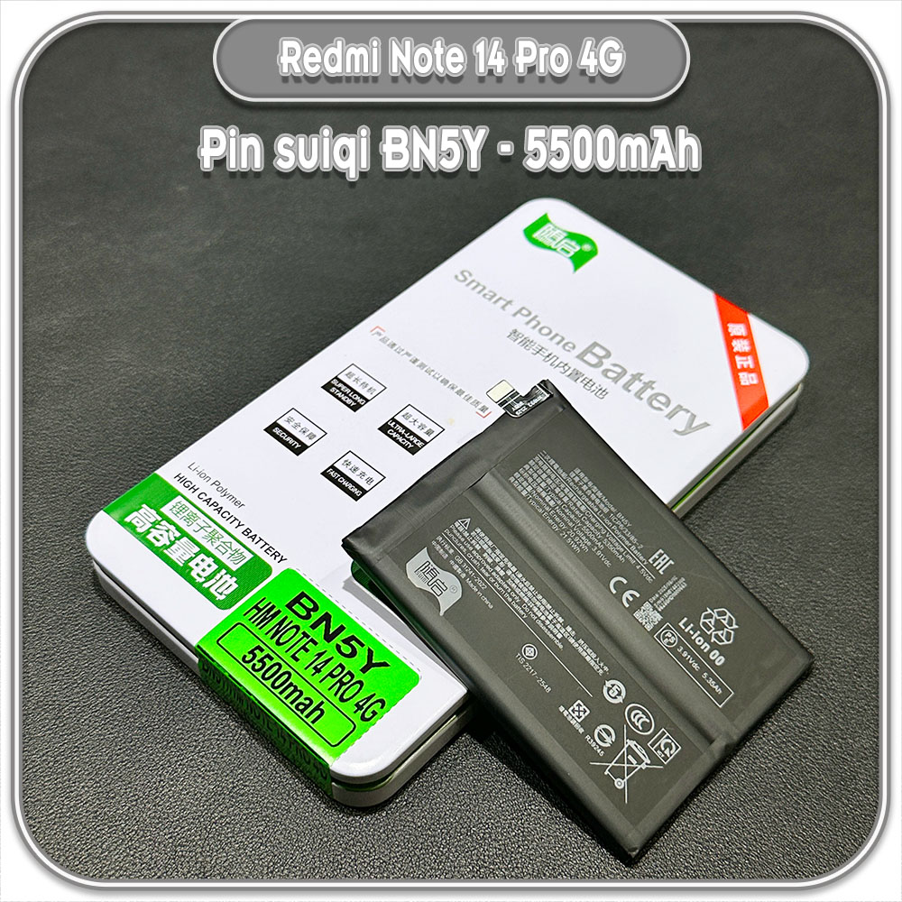 Thay pin cho Redmi Note 14 Pro 4G Suiqi BN5Y 5500mAh