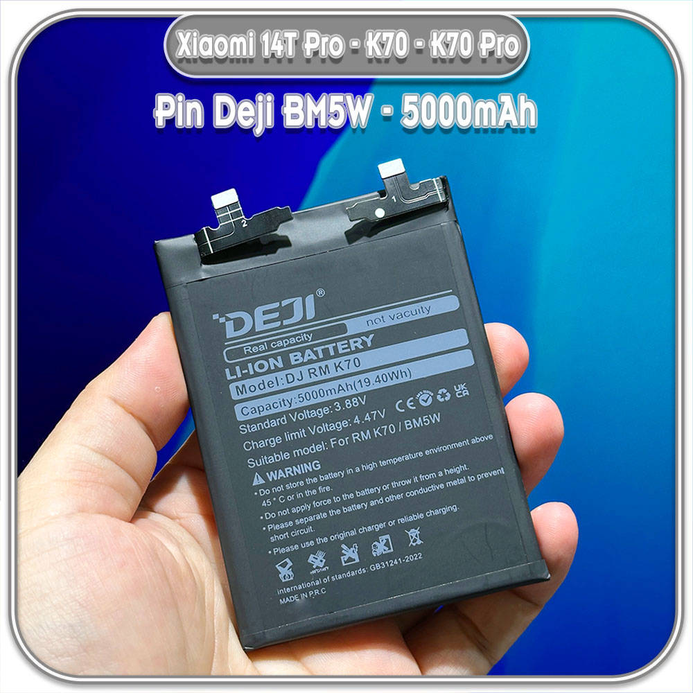Thay pin cho Xiaomi 14T - Redmi K70 - K70 Pro Deji BM5W 5000mAh