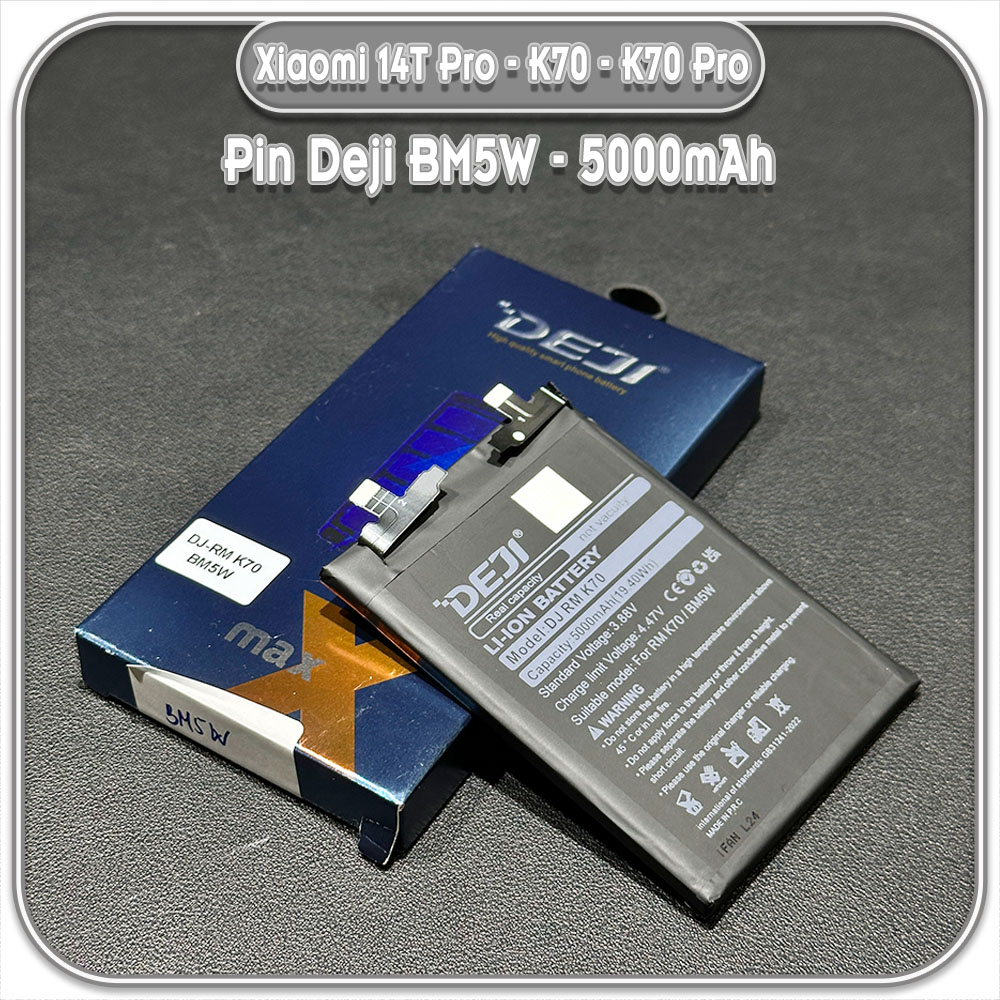 Thay pin cho Xiaomi 14T - Redmi K70 - K70 Pro Deji BM5W 5000mAh