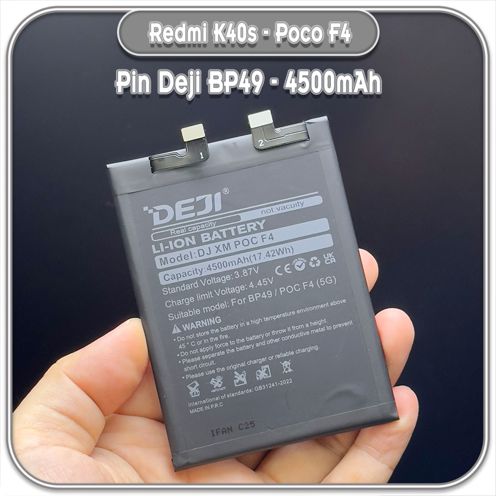 Thay pin Redmi K40s - Poco F4, Deji BP49 4500mAh