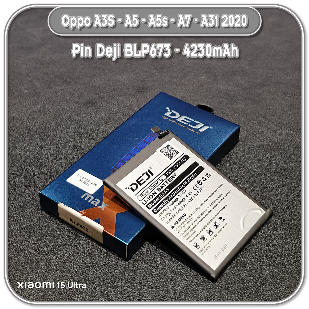 Thay pin cho Oppo A3s - A5 - A5s - A7 - A31 2020, Deji BLP673 4230mAh