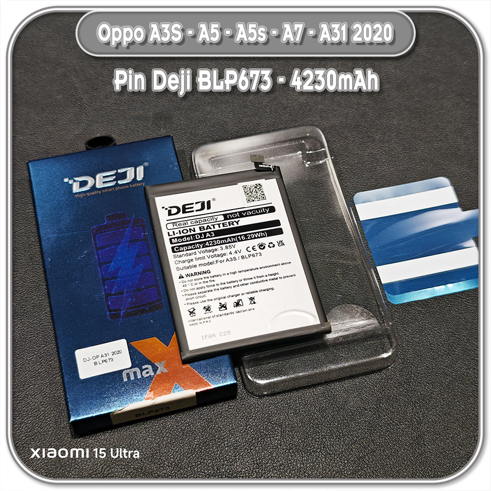 Thay pin cho Oppo A3s - A5 - A5s - A7 - A31 2020, Deji BLP673 4230mAh