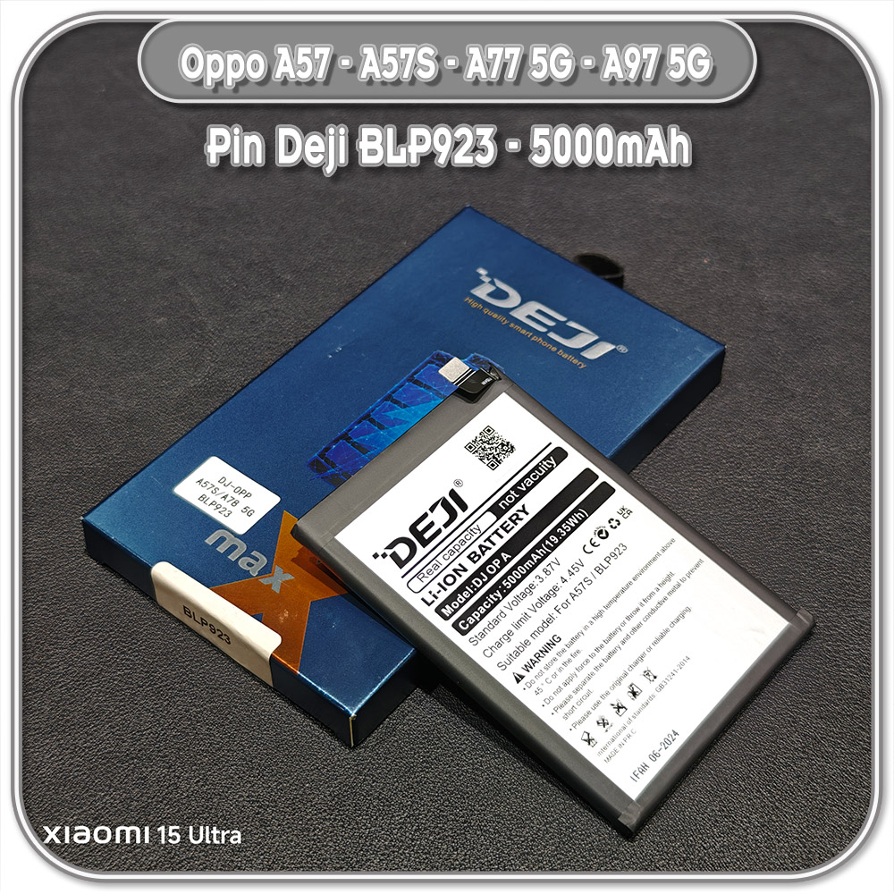 Thay pin cho Oppo A57 - A57s - A77 5G - A97 5G, Deji BLP923 5000mAh