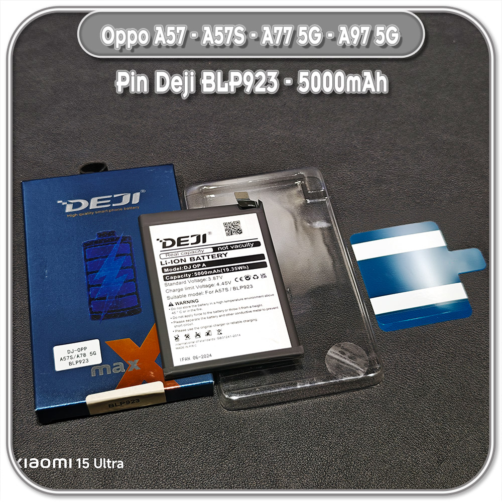 Thay pin cho Oppo A57 - A57s - A77 5G - A97 5G, Deji BLP923 5000mAh
