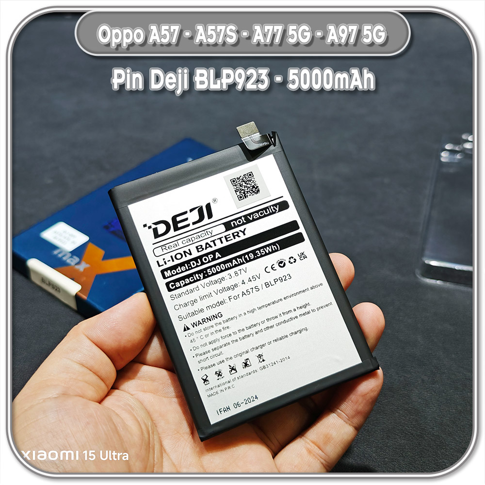 Thay pin cho Oppo A57 - A57s - A77 5G - A97 5G, Deji BLP923 5000mAh
