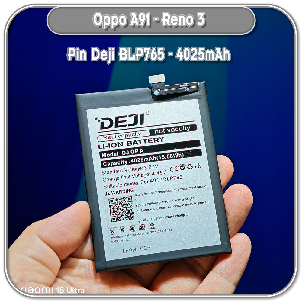 Thay pin cho Oppo A91 - Reno 3, Deji BLP765 4025mAh