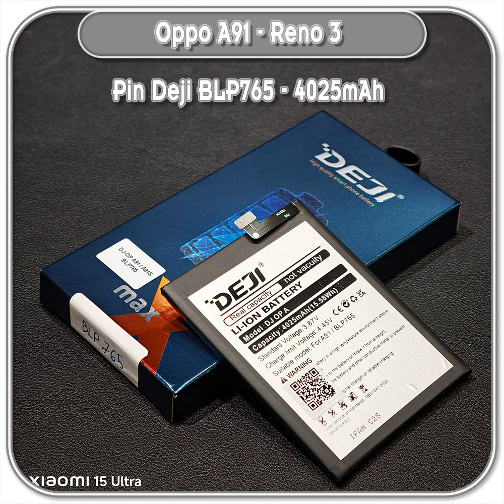 Thay pin cho Oppo A91 - Reno 3, Deji BLP765 4025mAh