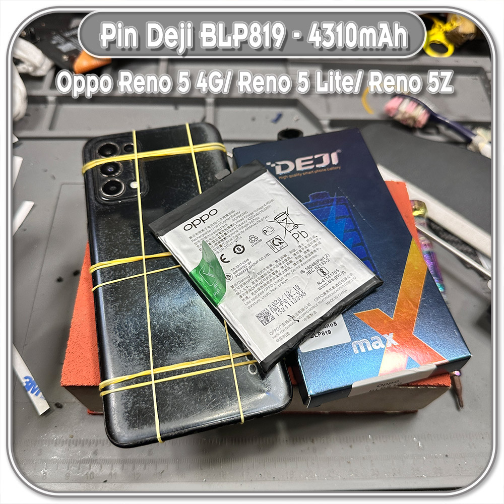 Thay pin cho Oppo Reno 5 4G - Reno 5 Lite - Reno 5Z Deji BLP819 4310mAh