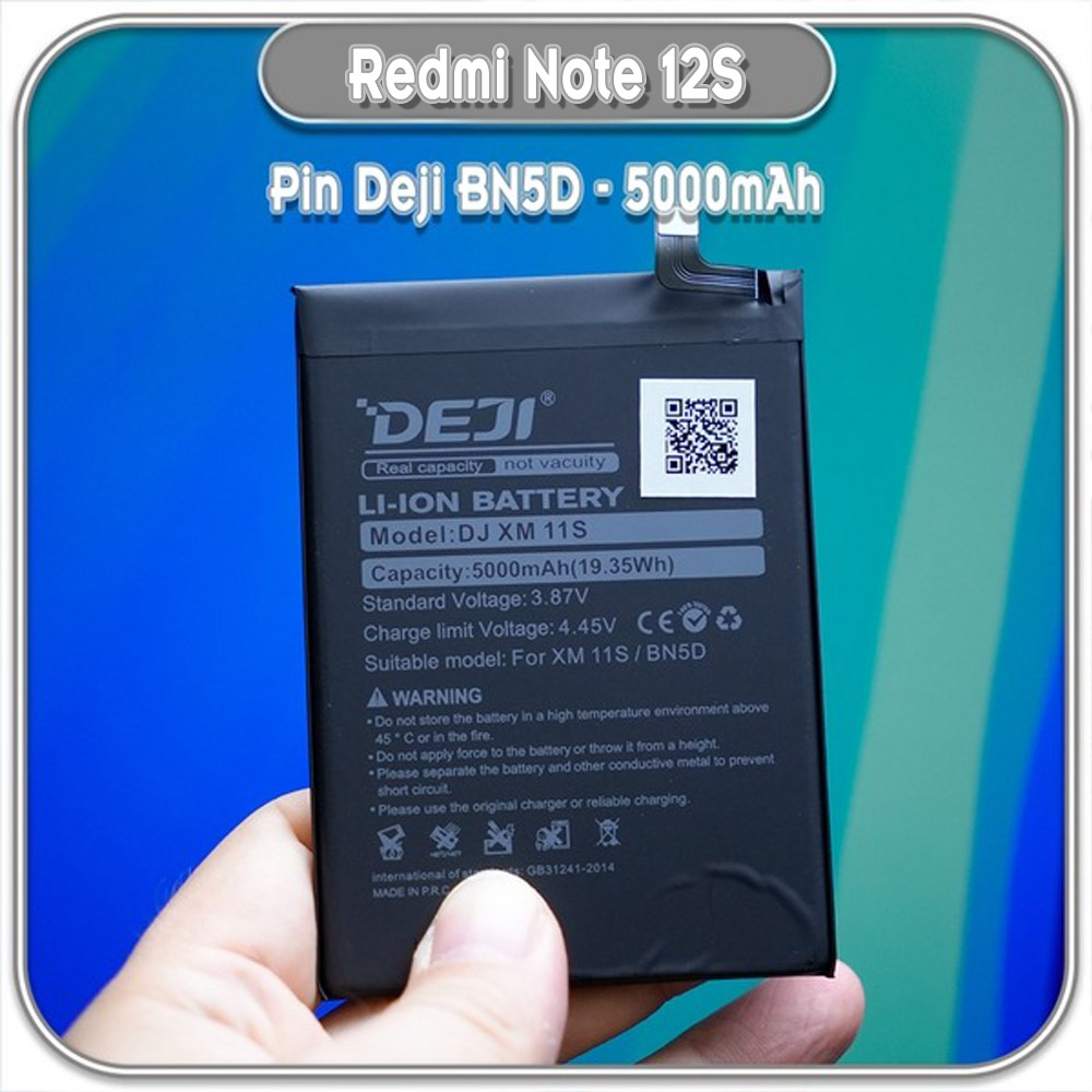 Thay pin Deji cho Redmi Note 12S, BN5D 5000mAh