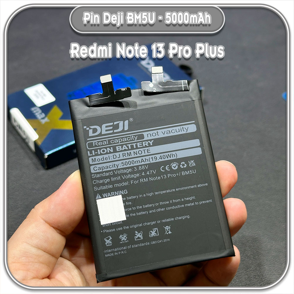 Thay pin Deji cho Redmi Note 13 Pro Plus, BM5U 5000mAh
