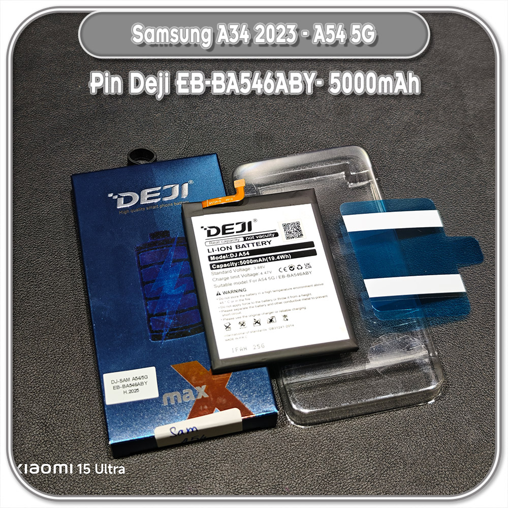 Thay pin Deji cho Samsung Galaxy A34 (2023) - A54 5G, Deji BA546ABY 5000mAh