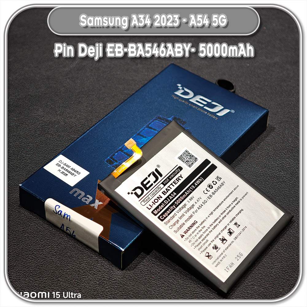Thay pin Deji cho Samsung Galaxy A34 (2023) - A54 5G, Deji BA546ABY 5000mAh
