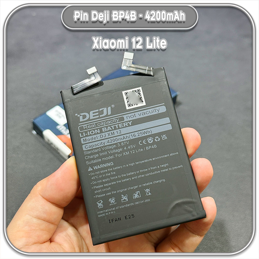 Thay pin Deji cho Xiaomi 12 Lite, BP4B 4200mAh