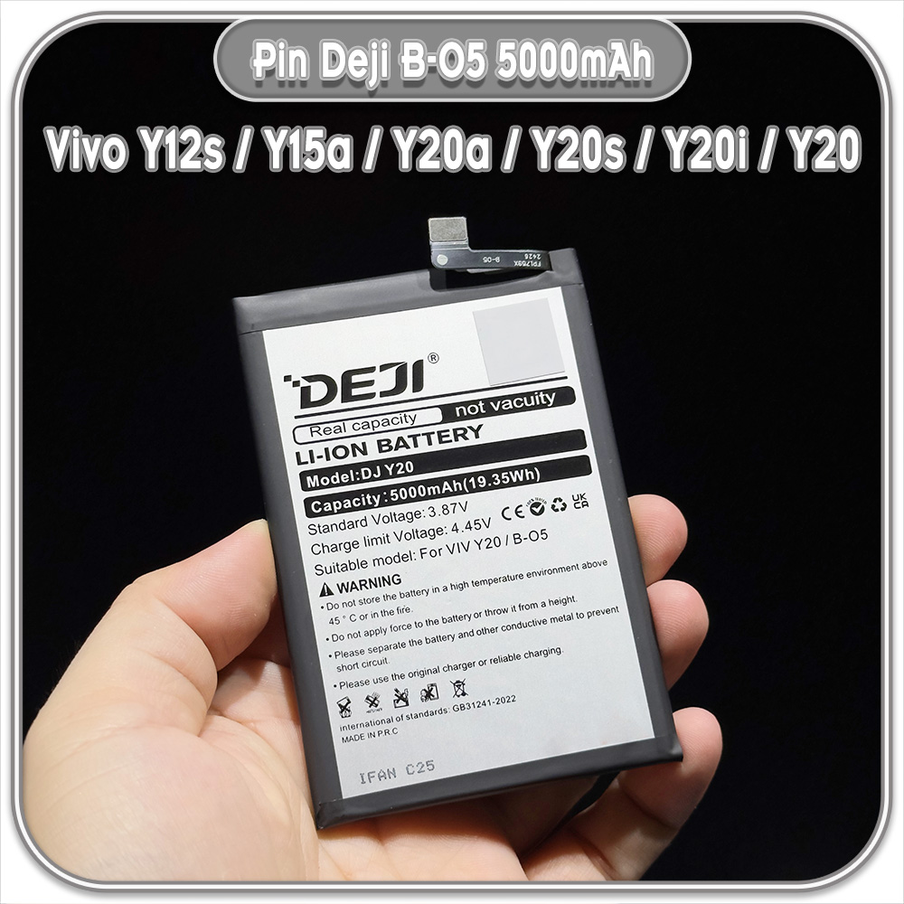 Thay pin cho Vivo Y12s / Y15a / Y20a / Y20s / Y20i / Y20 Deji B-O5 5000mAh